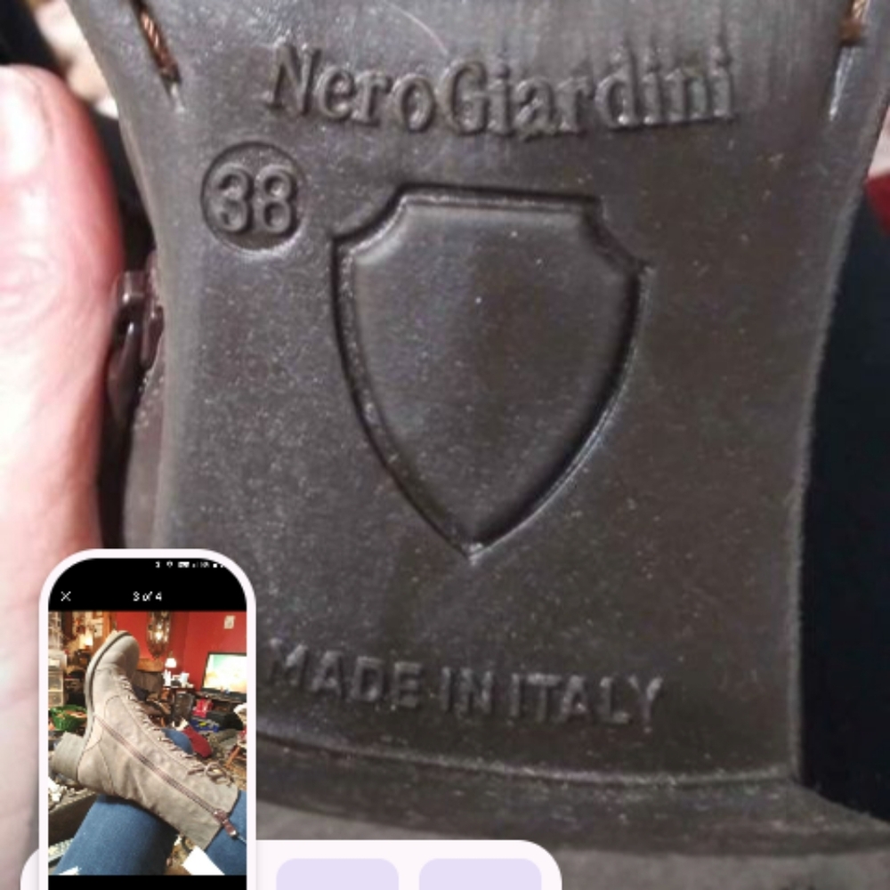 NeroGiardini Grey combat boots size 38